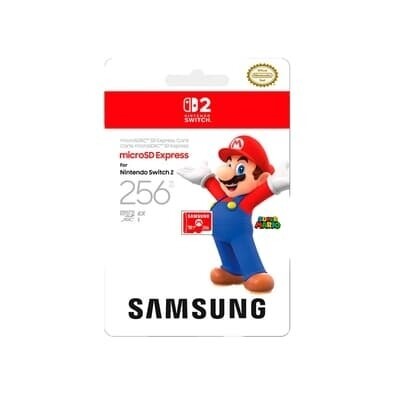 Cartão Samsung microSD 256GB Express para Nintendo Switch 2
