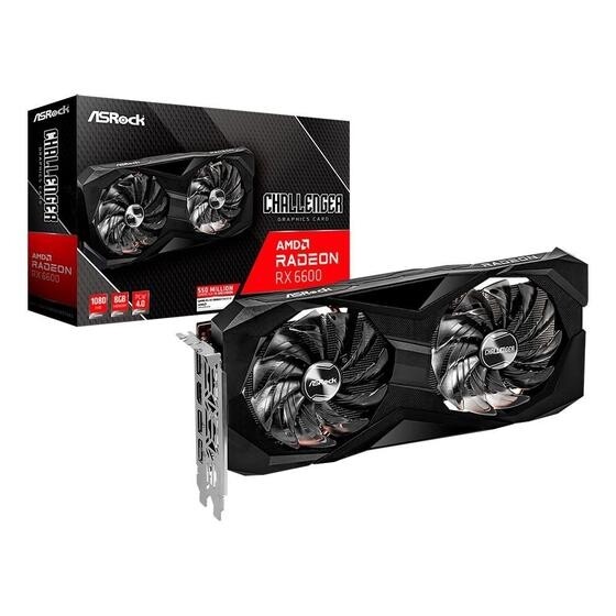 Placa de Vídeo RX 6600 CLD 8G ASRock AMD Radeon 8GB GDDR6 - 90-GA2RZZ-00UANF