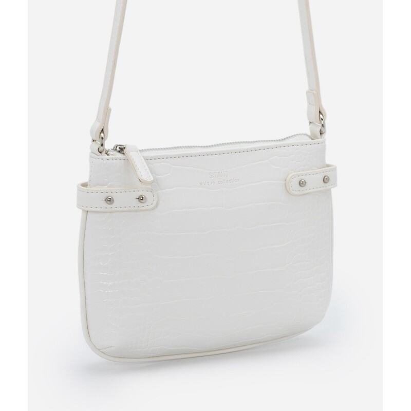 Bolsa Transversal em Pu com Textura Croco