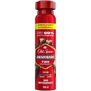 2 Unidades Desodorante Spray Antitranspirante Old Spice Lenha - 200ml