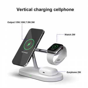 Suporte de carregador sem fio 3 em 1 para iPhone 12 13 14 15 16 Estação de carregamento rápido para Apple Watch 10 9