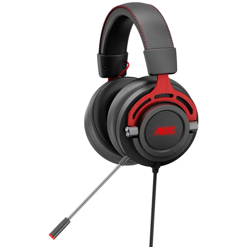 Fone de Ouvido Headset Gamer AOC GH210 com Fio USB - Preto