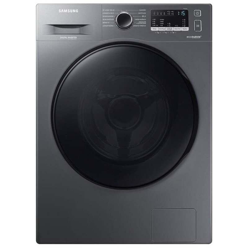 Lava e Seca Samsung WD11A 3 em 1 Inox Look com Ecobubble e Lavagem a Seco WD11A4453BX 11 kg - 220V