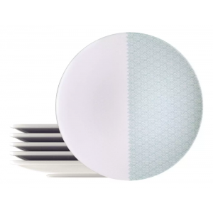Kit 6 Pratos Raso Aquarius em Porcelana 28 cm - Tramontina