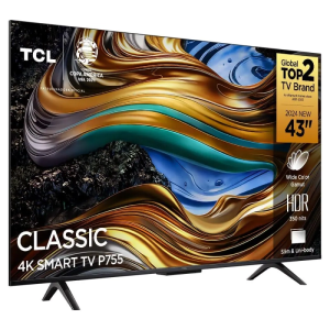Smart TV 43 Ultra HD 4K TCL 43P755 LED com Google TV Dolby Vision e Atmos HDR10+ Wi-Fi Bluetooth Google Assisten