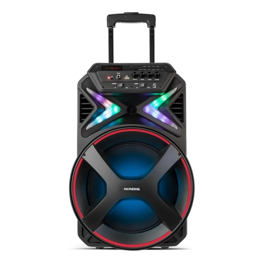 Caixa de Som Amplificada Mondial Connect Lights Bivolt 400W RMS - CM-400