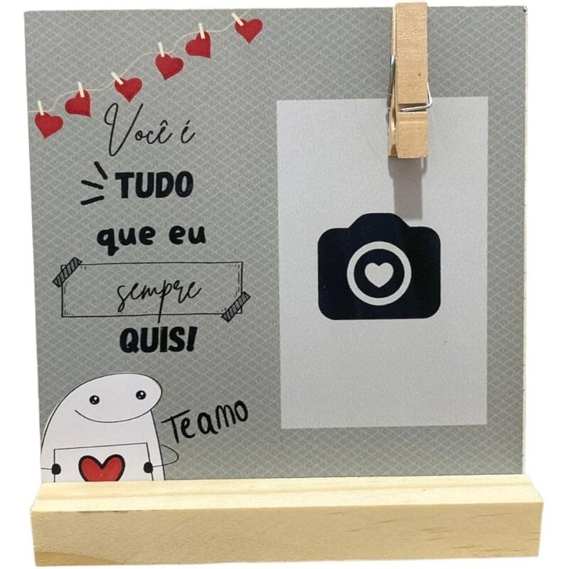 Porta Retrato Namorados Polaroide Decoração Mesa Dia dos Namorados - Decoração Bento