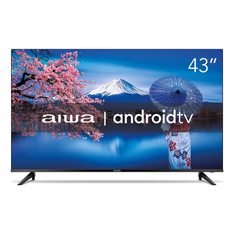 Smart TV Aiwa 43" Android Full HD Comando de voz Dolby Audio HDR10 - AWS-TV-43-BL-02-A
