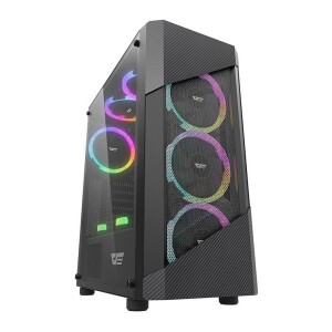 Gabinete Gamer Aigo DarkFlash Pollux Mid-Tower Lateral de Acrilico Preto Aigo-DarkFlash-Pollux