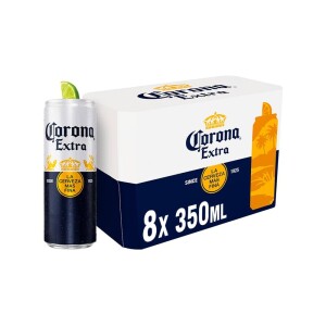 Pack Cerveja Corona Extra Pilsen Lata 350ml Caixa 8 unidades