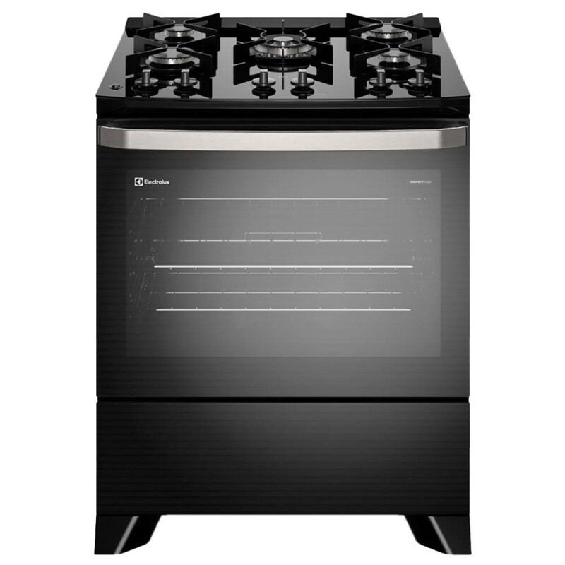 Fogão Electrolux 5 bocas Experience FE5GP com Mesa de Vidro PerfectCook VaporBake e Acendimento Automático Bivolt - Pr