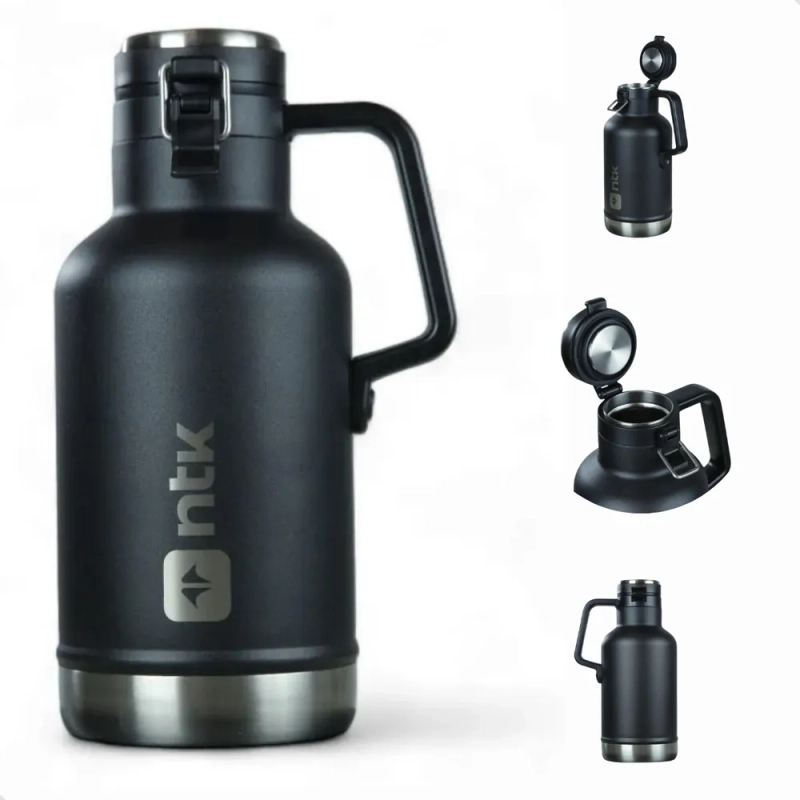 Garrafa Térmica Nautika Growler Burguer King Aço Inox Parede Dupla 1,9L