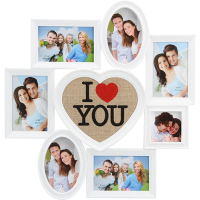 Porta-Retrato I Love You 8 Fotos Branco - At.Home