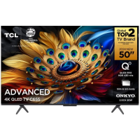 Smart TV TCL 50'' QLED UHD 4K Google TV Dolby Vision Atmos Chumbo - 50C655