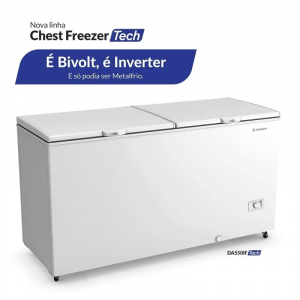 Freezer Horizontal Metalfrio 546L DA550IF | Inverter Dupla Ação Branco