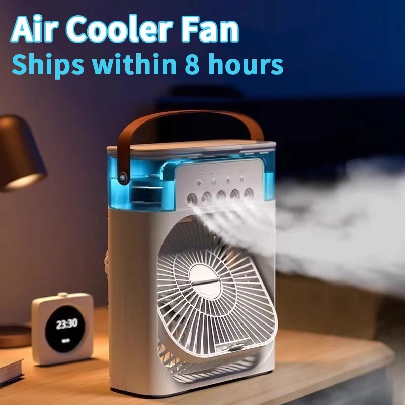 Ventilador 3 em 1 ar condicionado doméstico mini refrigerador de ar led portátil umidificador