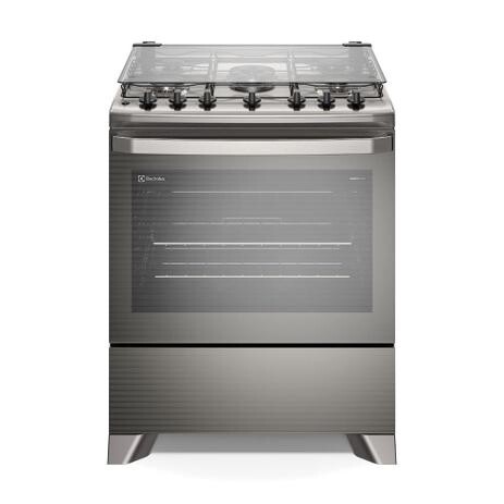 Fogão 5 bocas Electrolux Cinza Experience com Mesa Inox Timer e PerfectCook (FE5TC)