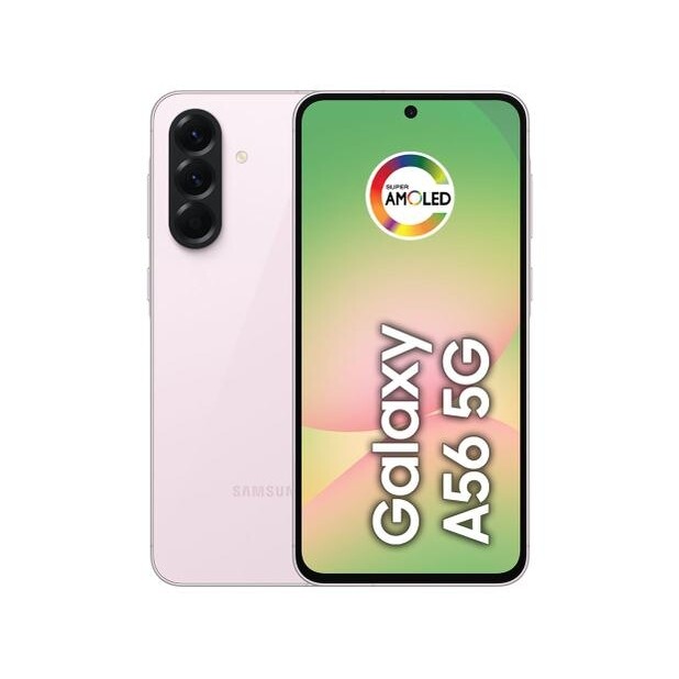 Smartphone Samsung Galaxy A56 256GB 5G 8GB RAM Rosa 67" Câm Tripla + Selfie 12MP