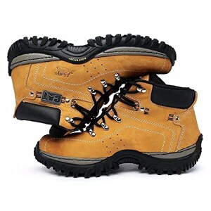 Bota Coturno Caterpillar Adventure Couro Legítimo + Palmilhas Gel. Unissex. (42 Amarelo)