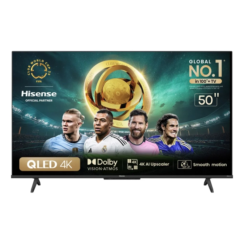 Hisense Smart Tv Uhd 4k Qled 50" Polegadas 50q6n Google Tv Com Hdr10 Dolby Atmos Sports Mode Game Mode Plus E Compatíve