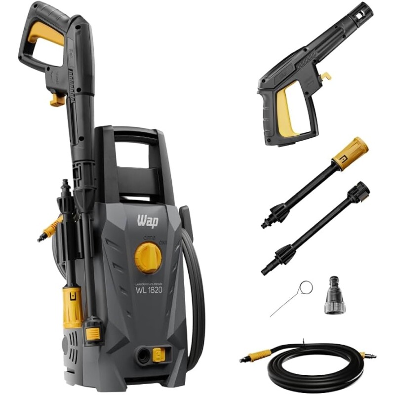 WAP Lavadora de Alta Pressão WL 1820 com Agulha Desobstruidora 330L/h Bico Ajustável 1500psi 1400W 220V