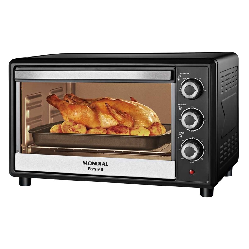 Forno Elétrico 42L Family II Mondial FR-42 Preto Inox 1600W 110V