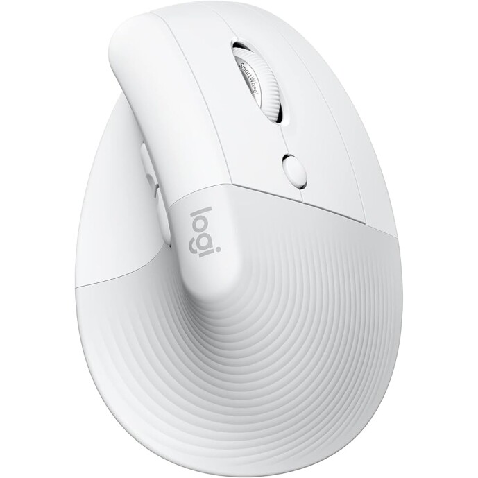 Mouse Sem Fio Logitech Lift Vertical com Design Ergonômico para Redução de Tensão Muscular Cliques Silenciosos Conex