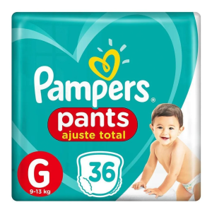 Fralda Pampers Pants Ajuste Total Mega Tamanho G 36 Unidades
