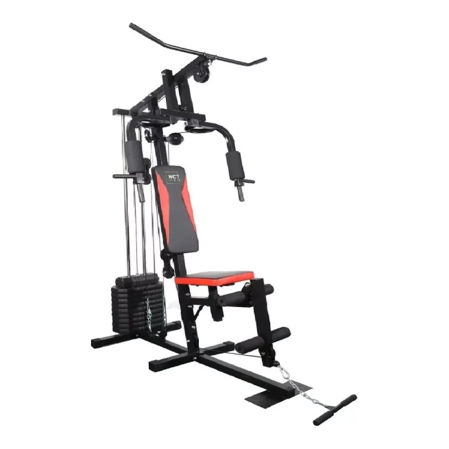Estação De Musculação De 45kg Wct Fitness Cor da estrutura Preto Cor do estofamento Preto e vermelho