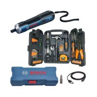 Parafusadeira Bateria 3,6V Bosch GO Bivolt + Kit Ferramentas 129 Peças Sparta