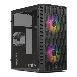 Gabinete Gamer Tgt Jester V2, Rainbow Mini Tower, Com 2 Fans