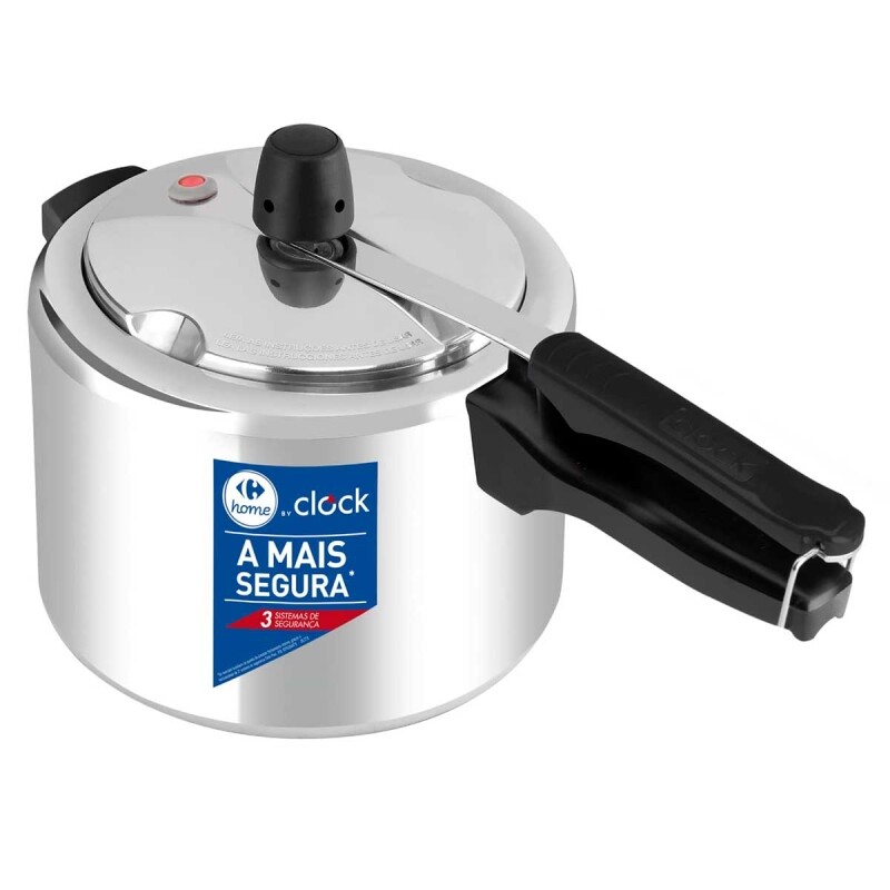 Panela de Pressão Polida  Home By Clock 4,5L