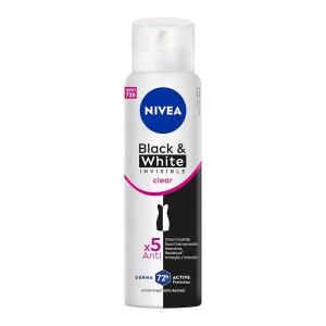 2 Unidades Desodorante Aerossol Nivea Black & White Invisible Clear - 150ml