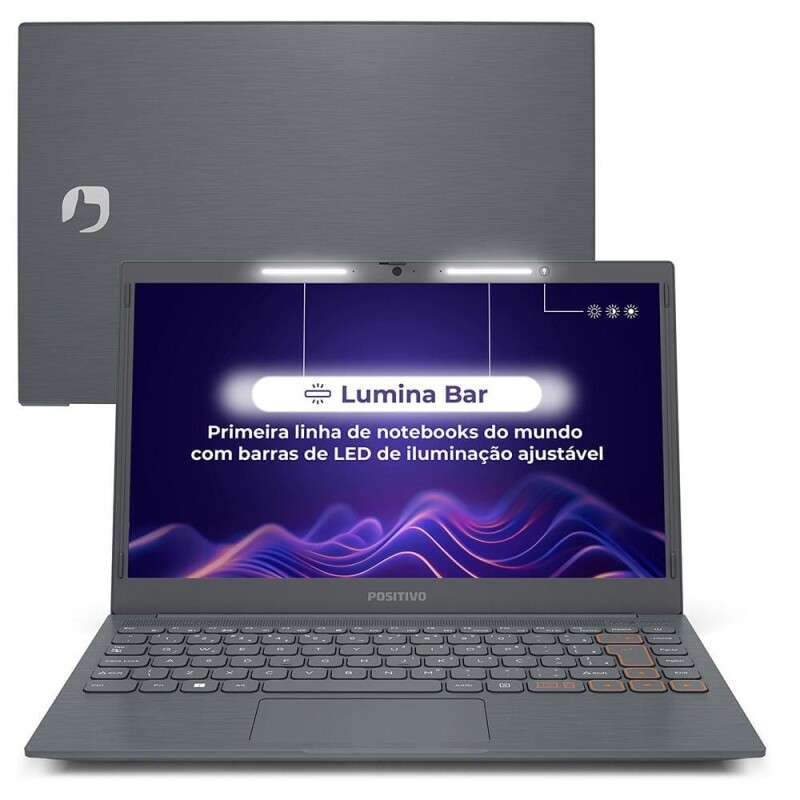 Notebook Positivo Vision Intel Celeron Dual Core 4GB 128GB eMMC Tela HD 14 Windows 11 + Microsoft 365 Personal Válid