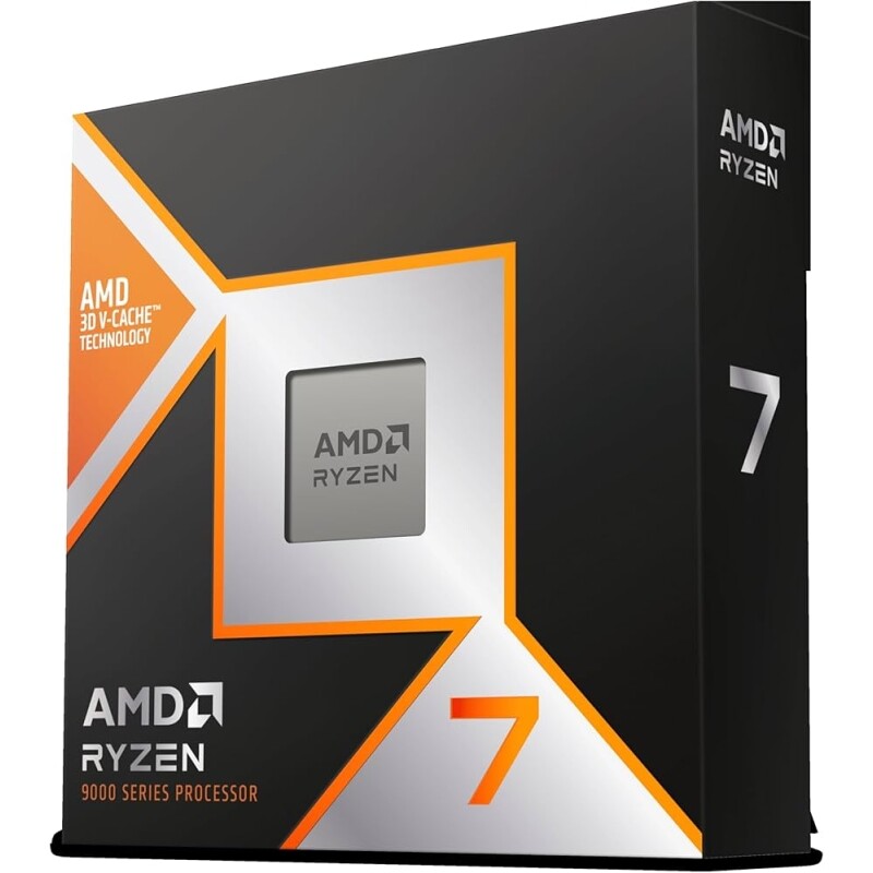 Processador AMD Ryzen 7 9800X3D (AM5/ 8 Cores/ 16 Threads/ 5.2 GHz/ 104Mb Cache/Radeon Graphics/Sem cooler)
