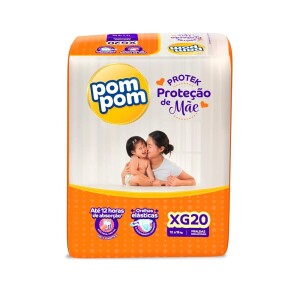 Fralda Pom Pom Protek Proteção de Mãe Jumbo XG 20 Unidades