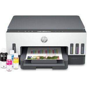 Impressora Multifuncional HP Smart Tank 724 Tanque de Tinta Colorida Wi-Fi Scanner Duplex. Funções: Imprimir Copiar Digitalizar. Cor: Branco (2G9Q2A