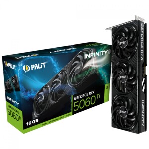 Placa de Vídeo Palit NVIDIA GeForce RTX 5060 Ti Infinity 3 16GB GDDR7 DLSS Ray Tracing NE7506T019T1-GB2061S