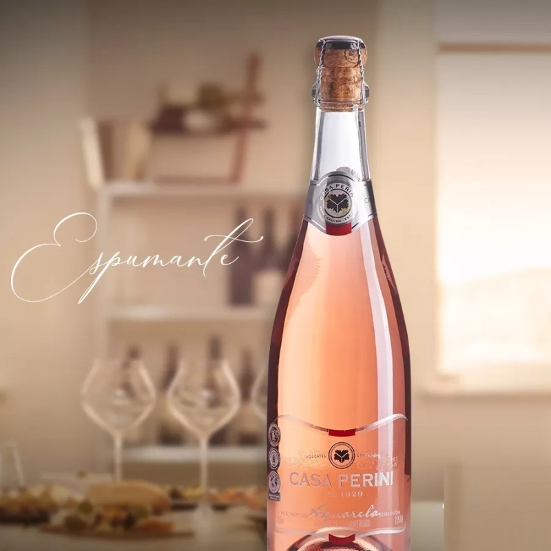 Espumante Rosé Aquarela Moscatel Casa Perini 750ml