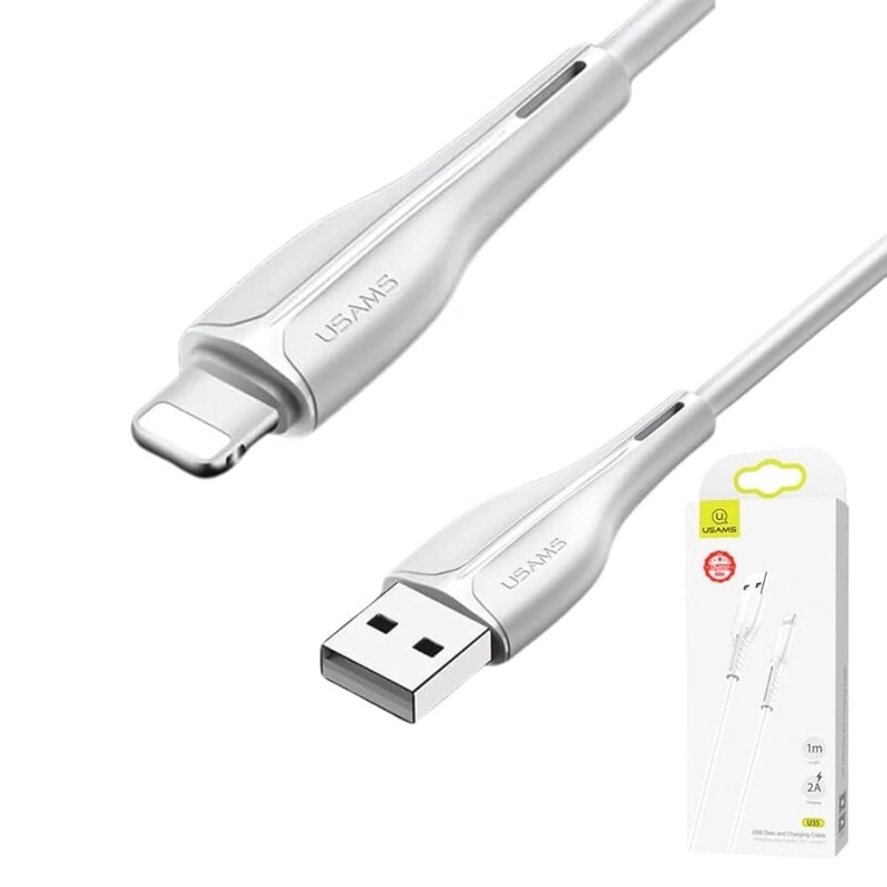 Cabo USB para Lightning 1 Metro Branco Compatível com iPhone