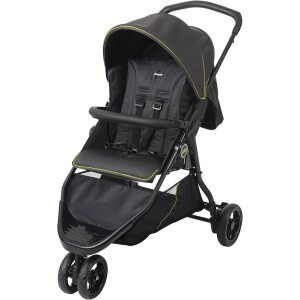Carrinho de Bebê Burigotto Cr3 de 0 até 15kg para Passeio Cinza Escuro com Neon