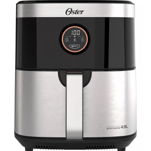 Fritadeira Elétrica Sem Óleo Oster 2 em 1 Black Inox 4,8L - OFRT660