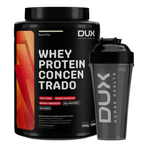 Whey Protein Concentrado Dux Nutrition 900g + Coqueteleira 800ml