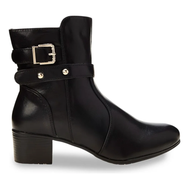 Bota Casual Feminina 72079 Com Cano Curto Preto Mooncity