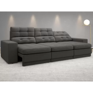 Sofá 4 Lugares Assento Retrátil e Reclinável  2,30m Net Jobim - NETSOFAS