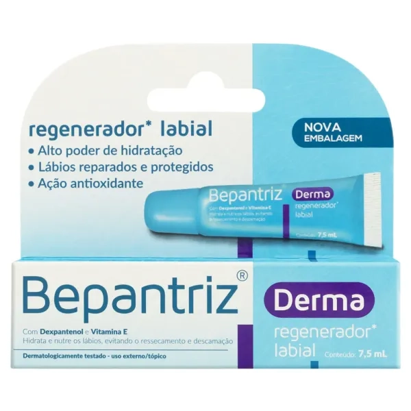 Bepantriz Derma Regenerador Labial com 7,5ml