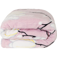 Cobertor Solteiro Flannel Fleur Rosa - Casa & Conforto