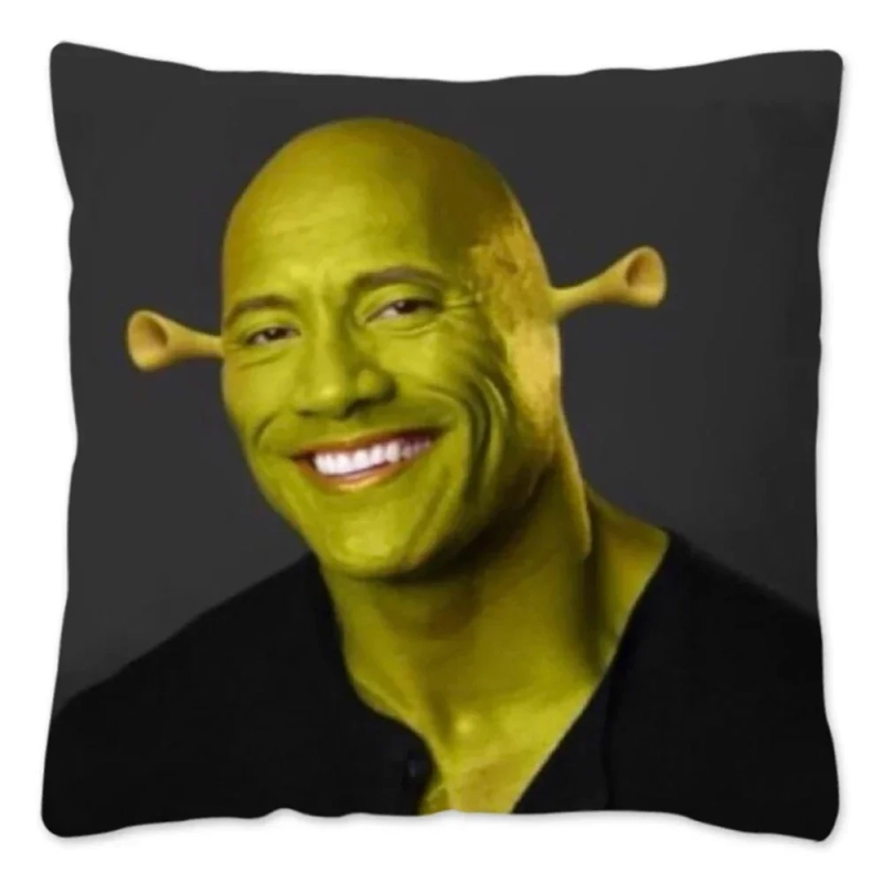 Capa de Almofada para Sofá Decoração The Rock Face Dwayne