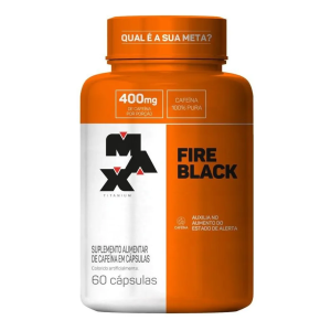Pote Termogênico Fire Black Max Titanium - 60 Cápsulas