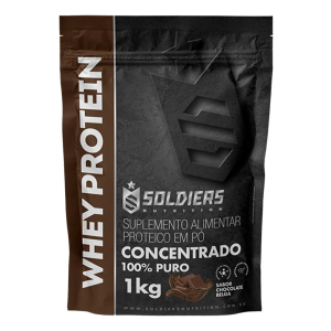 Whey Protein Concentrado 1Kg Chocolate Belga Soldiers Nutrition